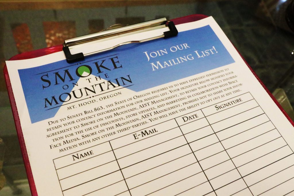 Sign up for our Mailing list at Smoke on The Mountain